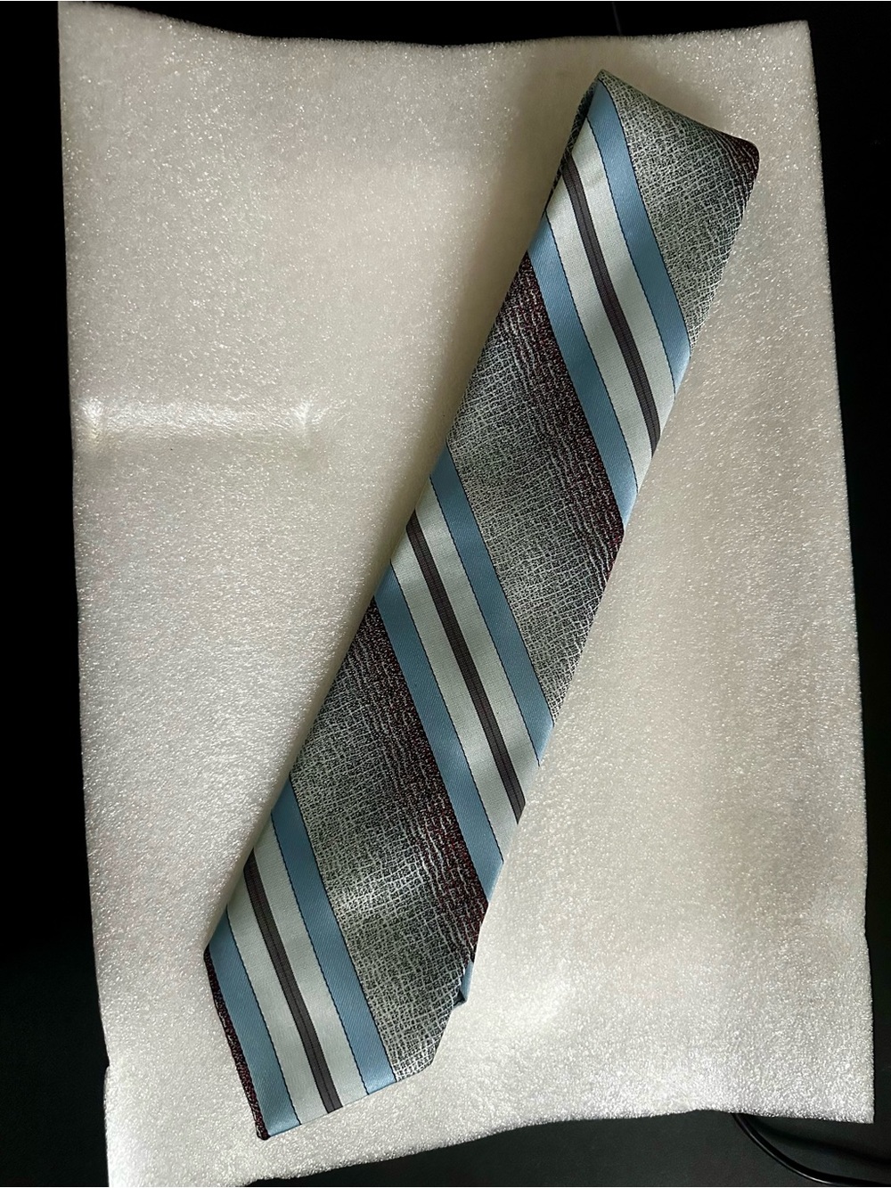 Striped Blue and Gray Men’s Tie